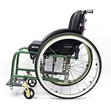 NRNQMTFZ Folding Sports Wheelchair, Lightweight Wheelchair for Adults,Aluminum Alloy,Transport Wheelchairs, Self-propelled Manual Chair with Anti-Tipper, 24” Rear Wheels(A,Seat Width 42cm/16.5in)