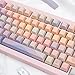 COOMICKEY PBT Keycaps, Gradient Pink Purple Keycaps, Dye-Sub Cherry Profile 129 Keys KeyCap Set for Cherry Gateron MX Switches Mechanical Keyboard