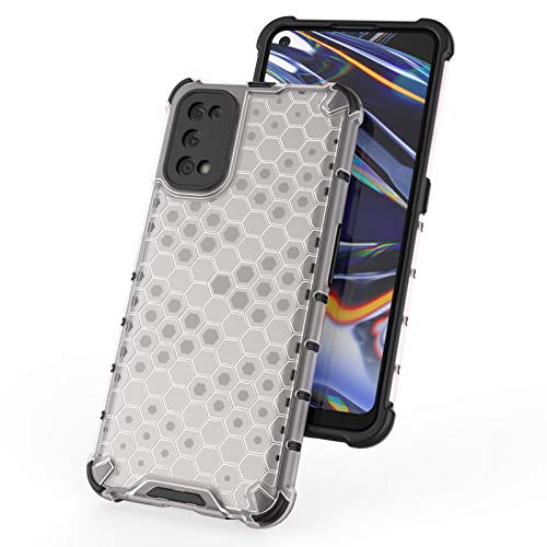 Image of Glasgow | for Realme 7 Pro Honeycomb Pattern Back Case Cover for Realme 7 Pro - Transparent