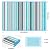 Outdoor Patio Rug Waterproof Camping - Outdoor Rugs Carpet, Plastic Straw Area Rug for Patios Clearance RV, Outside Porch Rug Balcony RV Rug Deck Rug for Camper, Blue and Grey 4x6 ft