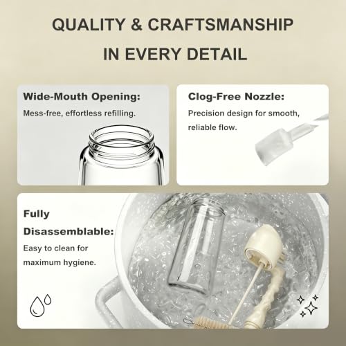 Pure Future 2-in-1 Olive Oil Sprayer for Cooking, Dispenser Bottle (White) - image 9