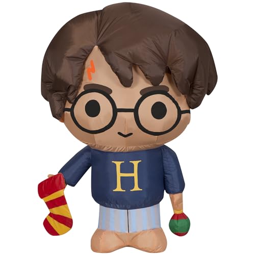 Gemmy Airblown-Harry Potter w/Stocking-SM-WB