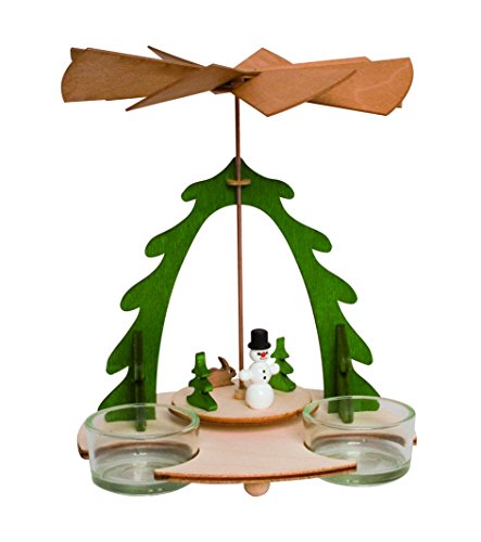 Pinnacle Peak Trading Company Do it Yourself Christmas Pyramid with Snowman and Bunny Wooden German Kit New