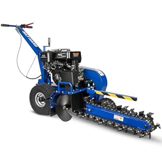 BILT HARD 24" Gas Powered Trencher – 15HP 420cc E-Start Gas Engine, 27pcs Carbide Teeth – Ditching Mini Trencher for Commercial, Irrigation, Cable Laying & Drainage