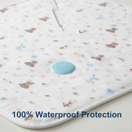 Image of Safe-O-Kid Baby Diaper Changing Mat, 70 x 49 cm Waterproof & Foldable Bed Protector, Soft & Comfortable Changing Pad for Newborns, Travel-Friendly & Easy to Clean - (Pack of 2)
