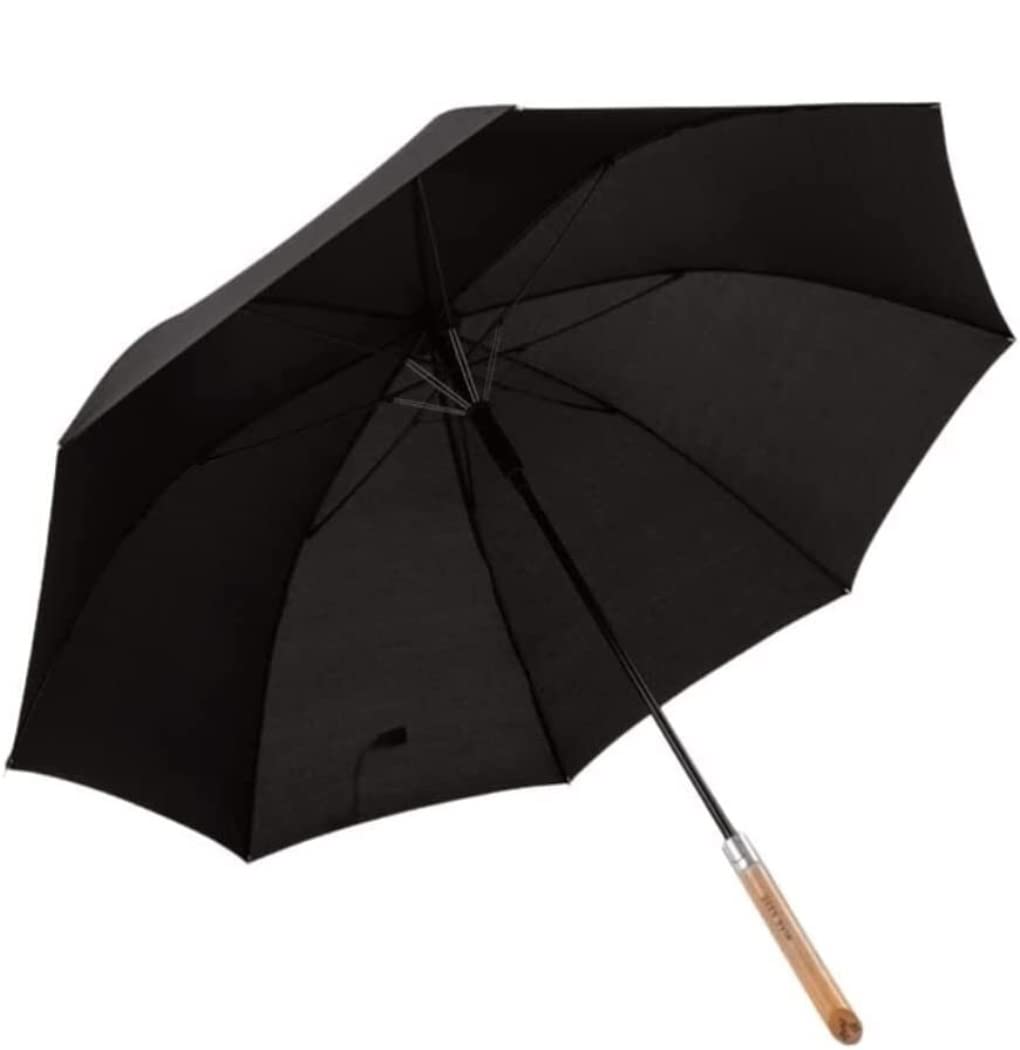 Parasole Parasol Parasol Golfowy Wiatroodporny, Wytrzymały Parasol W Stylu Retro Z Drewnianym Uchwytem Automatyczny Otwarty Parasol Z Wentylowanym Baldachimem Parasolem Parasolka (Blue : Schwarz, Si