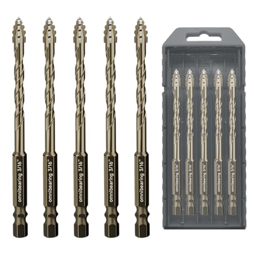 Masonry Drill Bit Set,5mm Cement Drill Bit Set, 3/16