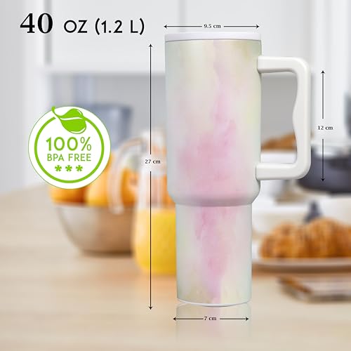 Image of Stainless Steel 1200 ml Vacuum Tumbler with Lid & Straw - Double‑Wall Insulated Cup for Travel, Gym & Office - Keeps Beverages Hot or Cold - 1.2 L Capacity (Skin Multi)