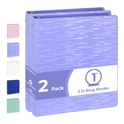 Classeur 3 anneaux 2,5 cm POPRUN lot de 2 grand format A4 bureau et école