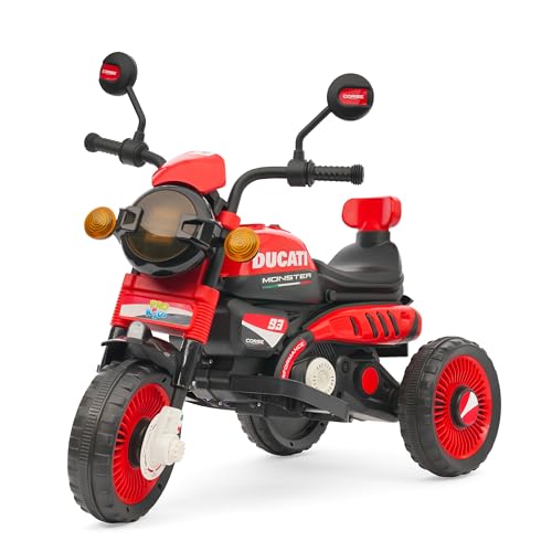 Image of PRO KIDS Cruise Rechargeable Electric Kids Bike with Bluetooth, USB, AUX, Music & LED | Ride-On Bike for Boys & Girls (1.5-4 Years) | 6V Battery Powered | Foot Accelerator