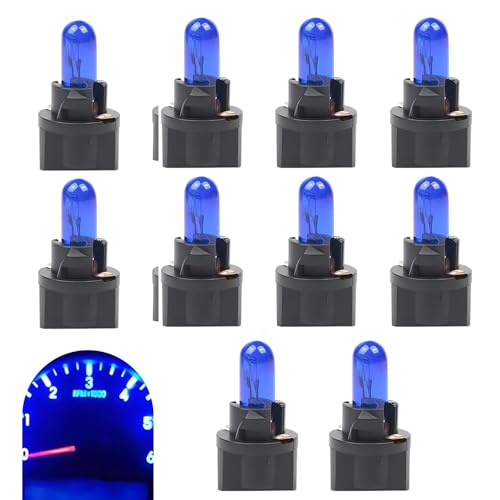 10 Bombillas T5 para Tablero de Auto, Azul, 12V 1.2W miniatura 1