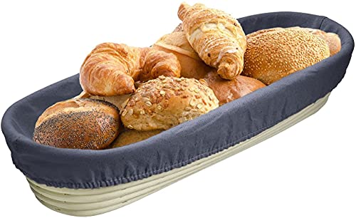 Westmark Housse pour Paniers à Pain, pour Paniers Ovales, 39,5 x 15,5 cm, Coton, Anthracite, 3201226A