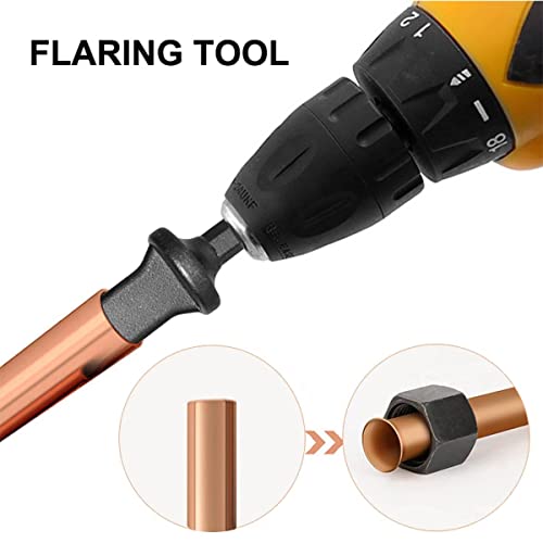 HVAC Copper Tube Flaring Tool 5PC Drill Bit Set, Copper