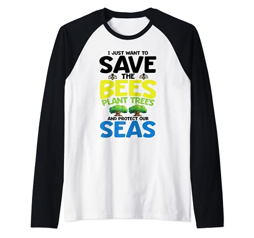 Sauver les abeilles Planter des arbres Protéger les mers Manche Raglan