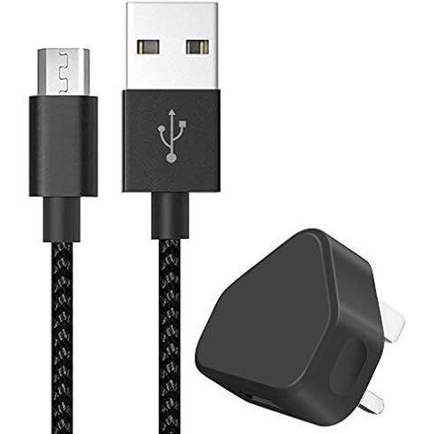 IWIO UK USB Mains Charger Adapter with Cable Cover