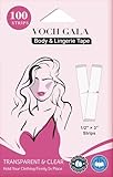 VOCH GALA Double Sided Tape for Clothes and Fashion – Stick & Easy Peel Clear Fabric Tape, Per-Cut Hypoallergenic Body Tape & Clothing Tape, Portable Emergency & Multi-Scene Use, Standard Hold