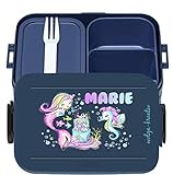 PERSONALISEIRT, BPA frei, Personalisierte Brotdose mit Namen und extra Obsteinsatz Bento Box + kleine Gabel, Lunch-box Kinder Brotdose Name für Kindergarten Schule für Mädchen und Junge mit Namen personalisiert. Unsere Brotdosen auch Lunchbag, Butterbrotdosen, Frühstücksbox, Vesperdose, Brotzeitdose oder Snackbox Butterbrotdose Kinder genannt, eignen sich perfekt als Geschenk für Kinder zur Einschulung, Geburtstag, Ostern oder Weihnachten.