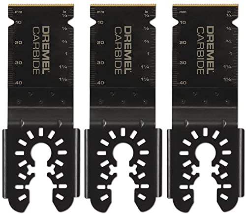 dremel multi max blades - Dremel Multi-Max 1-1/2 in. Oscillating Tool Universal Carbide Flush Cutting Blades for Wood, Metal, and Cement