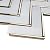 Tile Generation NBG-4 Herringbone White and Gold Metal Stainless Steel Polished Marble Tile (1 Sheet)