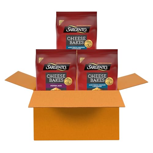 Sargento Cheese Bakes Crackers Variety Pack, Aged White...