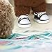 Mikovivi 2pcs 17cm Doll Shoes & Glasses, Fashion Mini Lace-Up Canvas Casual Sneakers & Eyeglasses Cute Doll Outfit Accessories (Black)