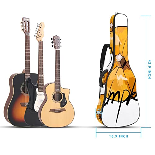 Housse imperméable pour guitare acoustique avec double bandoulière et poche Pain, Multicolore 06, 42.9×16.9×4.7 in… - Les Beatles, Paul McCartney, John Lennon, RIngo Starr, George Harrison Housse imperméable pour guitare acoustique avec double bandoulière et poche Pain, Multicolore 06, 42.9x16.9x4.7 in… – Image 6