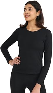 HUNNIT Full Sleeves Tank Top for Women with Built in Bra | Active Wear Top for Women Full Sleeves | Solid Tank Tops | Stre...