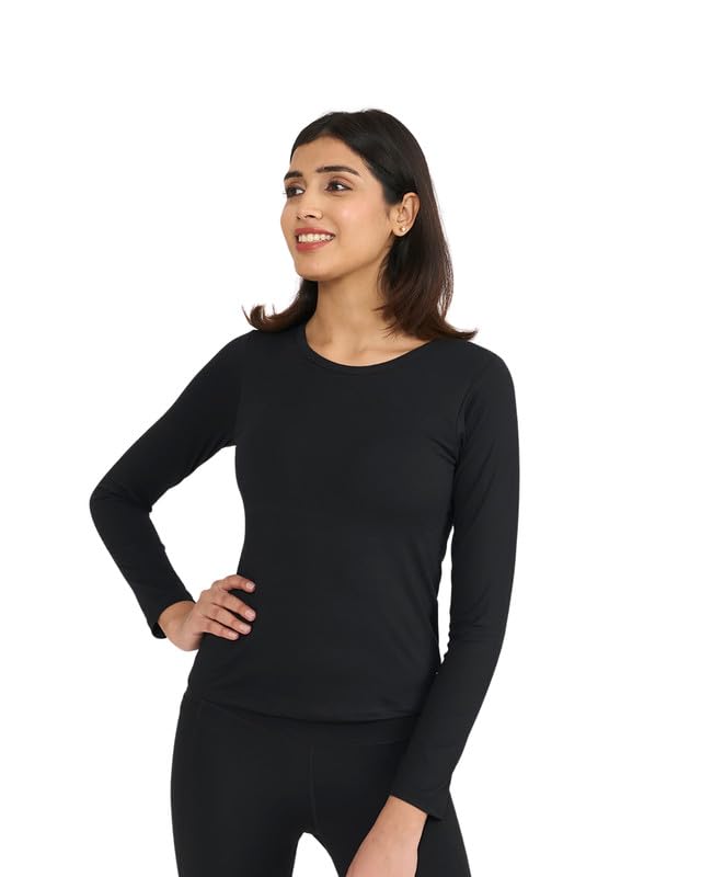 hunnit Full Sleeves Tank Top for Women with Built in Bra | Active Wear Top for Women Full Sleeves | Solid Tank Tops | Stretchable Tank Top | Sports Wear Tank Top | Tank Top Full Sleeves-picture-25