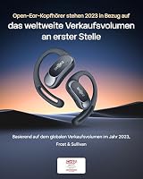SHOKZ OpenFit Air Open-Ear-Kopfhörer mit Air-Ohrbügel, 8,7g leicht, Schwarz – Ansicht 2