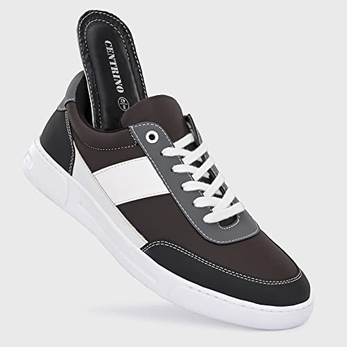 Image of Centrino Canvas Shoes for Men Sneakers | Casual Shoes for Man Stylish | Lightweight Lace-Up Design with Cushioned Insole | Breathable Comfortable Walking Shoes | Anti-Skid Sole | Mens Sneaker Shoes (3211)