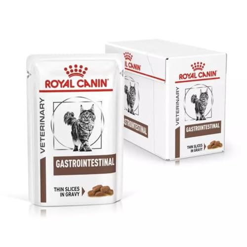 ROYAL CANIN Veterinary Health Nutrition Gastrointestinal Wet Cat Food with Thin Slices in Gravy | 48 x 85g Pouches | Formulates to Support Healthy Digestion