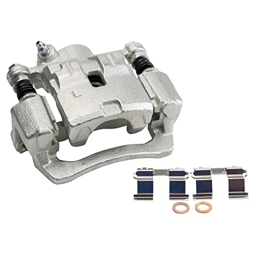 Image of TRQ Rear Brake Pad and Rotor Set Ceramic Rotors Calipers | For 2015-2019 Subaru WRX