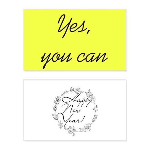 Tarjeta de felicitación de año nuevo "Yes You Can" ideal para motivar en fiestas
