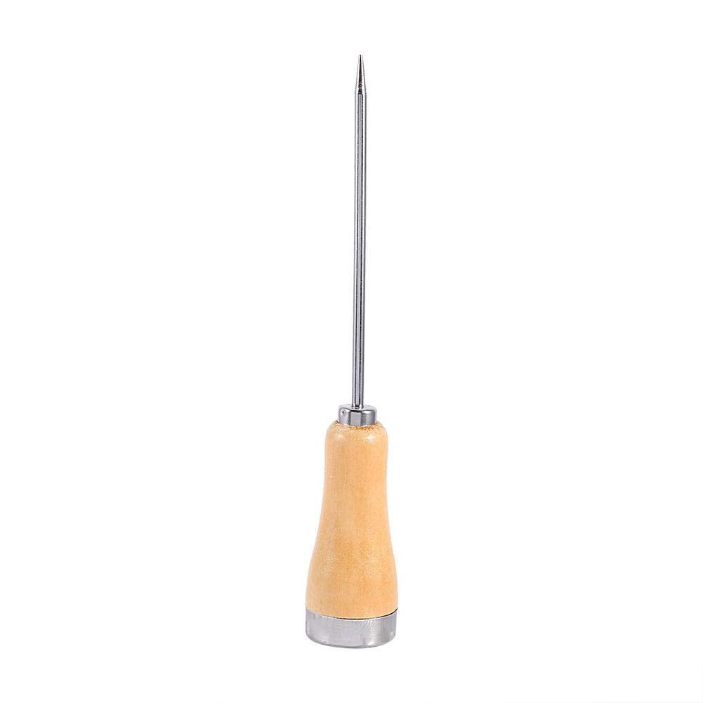 Pic à Glace Lecxin Avec Poignée En Bois - Acier Inoxydable, Longueur 21.5 Cm, Pour Bar, Cuisine, Camping