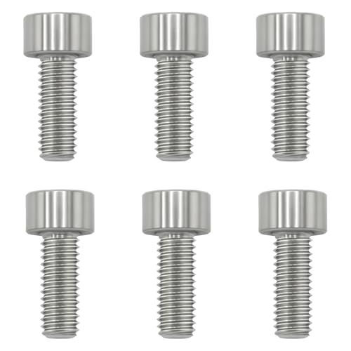 Image of Lightweight Titanium Bolts M6x15, Natural Color | Lightweight Hex Socket Screws, MTB /Road Bike /Motorcycle, Corrosion Resistant, Marine Grade Fasteners