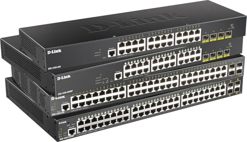 Image of D-Link 52-Port Gigabit Smart Managed PoE+ Switch | 48 PoE+ Ports (370W) + 4 10G SFP+ Ports| L2+ /L3 Lite |VLANs |Web Managed |Surveillance Mode | Rackmount | NDAA Compliant (DGS-1250-52XMP-6KV)