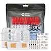 RHINO RESCUE Wound Closure Kit, 3 Types Butterfly Bandages with Bandages, Triple Antibiotic Ointment, Wound Closure Strips, Stitchless & Painless Stitch Zip Laceration Closure First Aid Kit