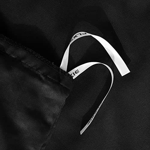 Image of NTBAY Queen Duvet Cover Set, 1 Duvet Cover and 2 Pillow Shams, Soft Brushed Microfiber Comforter Cover with Zipper Closure, Black