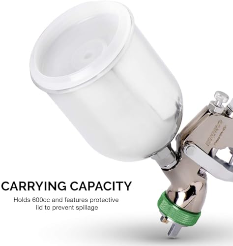 Image of NEIKO 31214A Air Spray Paint Gun, HVLP with Gravity Feed, 1.5 MM Nozzle, 600 CC Capacity, Spray Gun Paint Sprayer for Walls, Automotive, Home Improvement