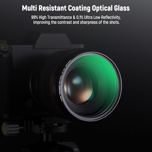 NEEWER 62mm Ultra Low Reflectivity UV Lens Filter, UV Protection Filter with Multi Resistant Coating, HD High Transmittance Optical Glass, Ultra Slim Aluminum Frame, Water/Scratch/Oil Resistant
