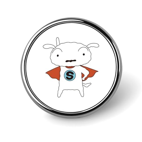 バッジ 円形 徽章 ピンバッジ 丸い Badge ボタンバッジ ピンバッチ クレヨンしんちゃん シロ 胸章 ブローチ バッグ飾 バッグ小物 かばん掛け プレゼント 25mm