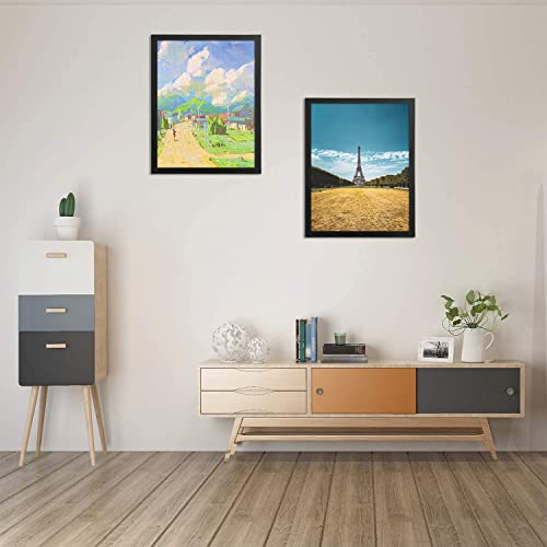 Golden State Art, 18X24 Picture Frame With Plexiglass, Fit For 18 By 24 Inch Pictures, Puzzle, Poster, Artwork - Horizontal And Vertical Display For Wall - Set Of 2 (Black) #TOP2