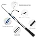 KOMCLUB Retractable Fishing Gaff Stainless Steel Fishing Hooks with Protective Caps Fishing Accessories Suitable for Freshwater Saltwater Fishing, Gold & Blue