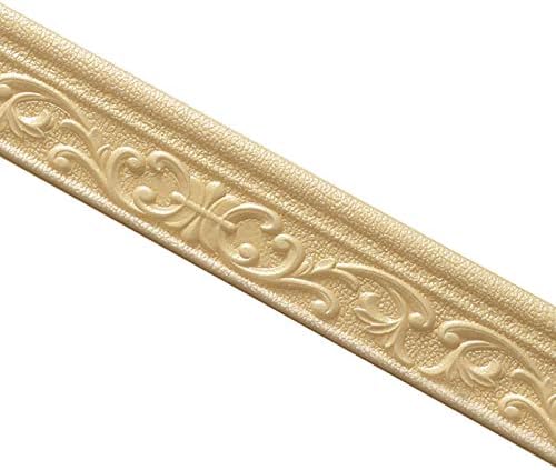 lzndeal 3D Pattern Sticker Wall Trim Line Skirting Border Decoration Self Adhesive Household Self Adhesive Baseboard Corner Line Stickers Home Mouldings Trim Flexible Molding Ceiling Border