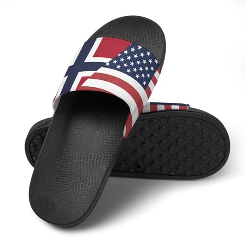 U.S. Norway Flag House Sandals Non-Slip Bathroom Slippers Beach Summer Shoes for Men Women4