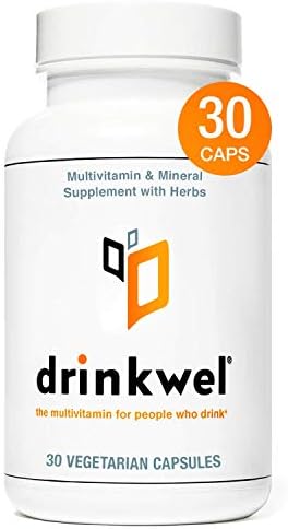Drinkwel Premium Multivitamin Supplement - 30 Capsules - Morning Recovery, Liver Cleanse, Detox, Immune Support- Milk Thistle, N-Acetyl Cysteine (NAC), Vitamin C, Zinc, Magnesium