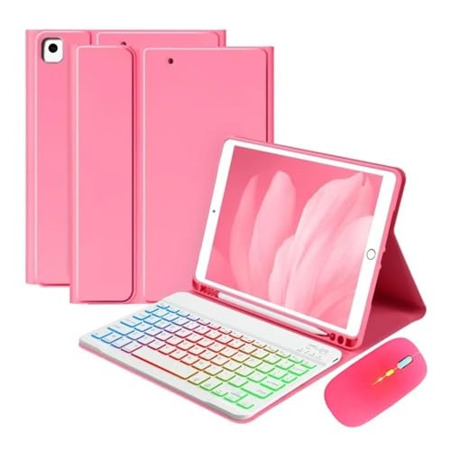 Funda para iPad Pro 11 teclado QWERTY RGB y ratón amarillo 2