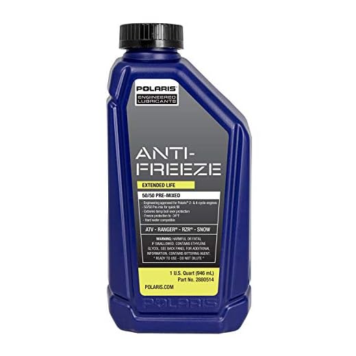 Polaris 50/50 Premix Extended Life Antifreeze Coolant – 1 Quart – OEM Part #2880514 – Freeze Protection to -34°F – Snowmobile & Off-Road UTV Cooling System Fluid