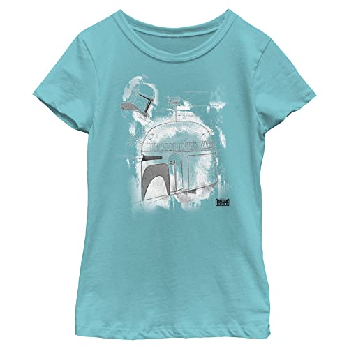 T-shirt Star Wars Boba Fett imprimé gris pour fille en coton bleu Tahiti taille S