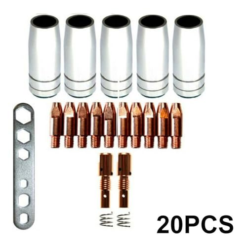 SENRISE 20 acessórios de pistola de soldagem, kit de suporte de pontas de contato de bocal, acessóri